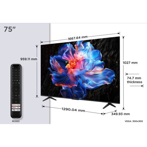 Televisor TCL 75" UHD 4K 75P6K