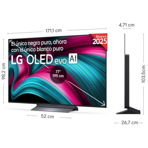 TV LG OLED evo 77"" 4K 120Hz Smart TV webOS OLED77C56LB