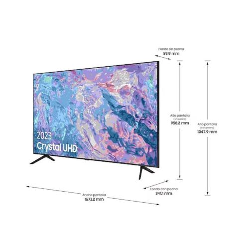 Televisor SAMSUNG Crystal UHD 75`` Smart TV TU75CU7105KXXC