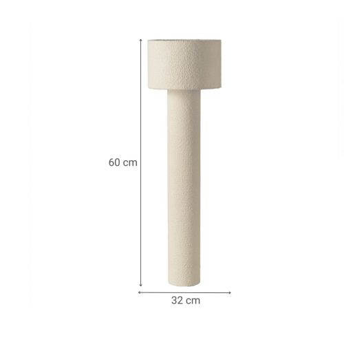 Lámpara de Pie de 152 cm Color Blanco con Estructura de Rizo LUMEN 57-767