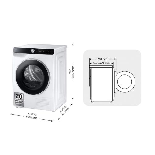 Secadora SAMSUNG 9kg Bomba Calor A+++ WiFi DV90T6240LK