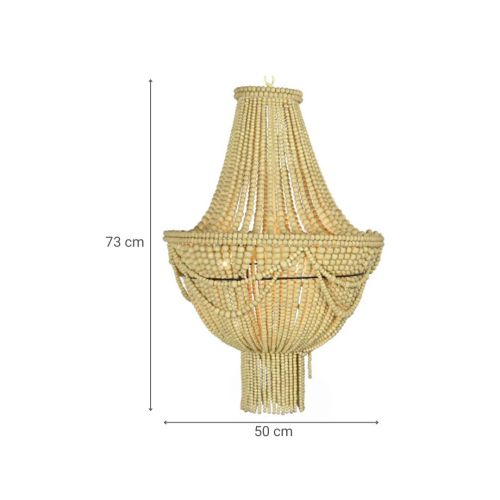 Lámpara de Techo Color Amarillo con Estructura Metal y bolas de MDF LA-203522