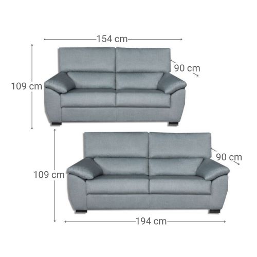 Conjunto de sofás 3 más 2 plazas tapizado SIROCCO