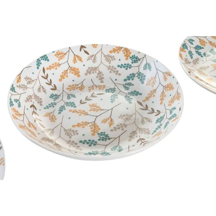 Vajilla de 18 Piezas con Estampado Floral PC 205122