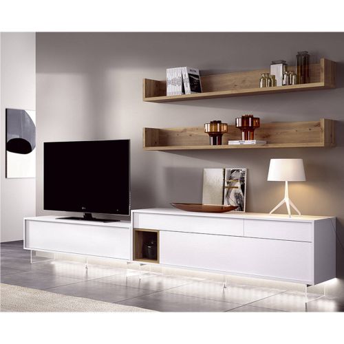 Composición de Salón 314 cm DUO PLUS Nº12 en color Blanco Poro y Nordic