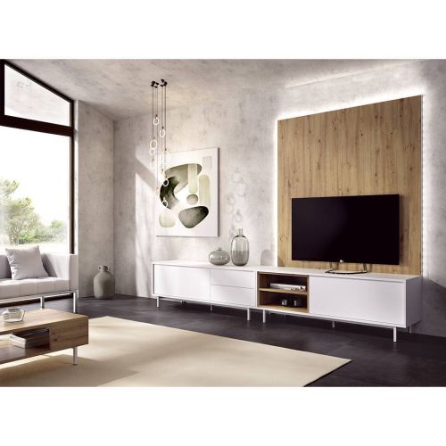 Composición de Salón 300 cm DUO PLUS Nº 47 en Color Blanco Poro y Nordic