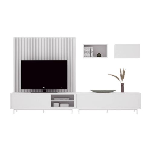 Composición de Salón 300 cm en Acabado Blanco Poro DUO PLUS 8