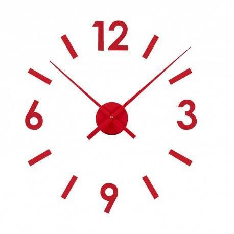 Reloj de pared formato Pegatina en color rojo 16660122