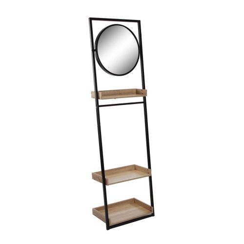 Estantería de metal 3 baldas de madera MDF con espejo 21810097