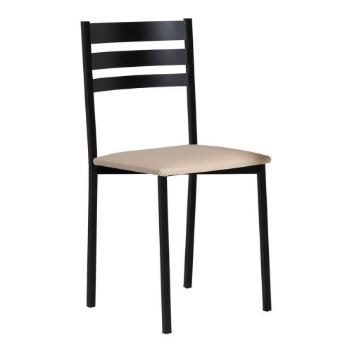 Silla de Cocina Negra con Asiento Tapizado 787/NG