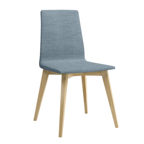 Silla de Cocina con Patas de Madera y Asiento Tapizado OLBIA