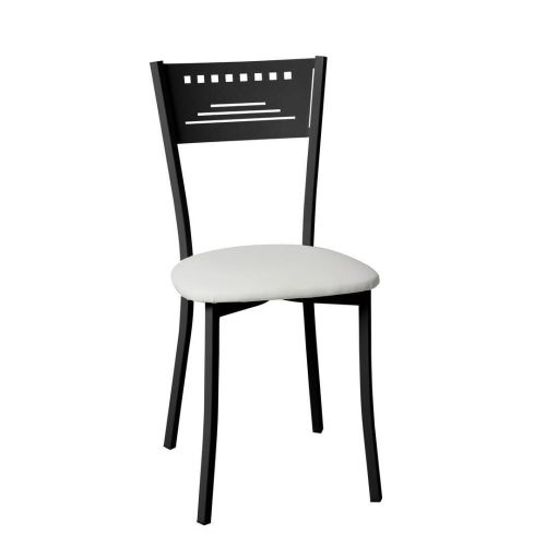 Silla de Cocina Negra con Asiento Tapizado 897/NG