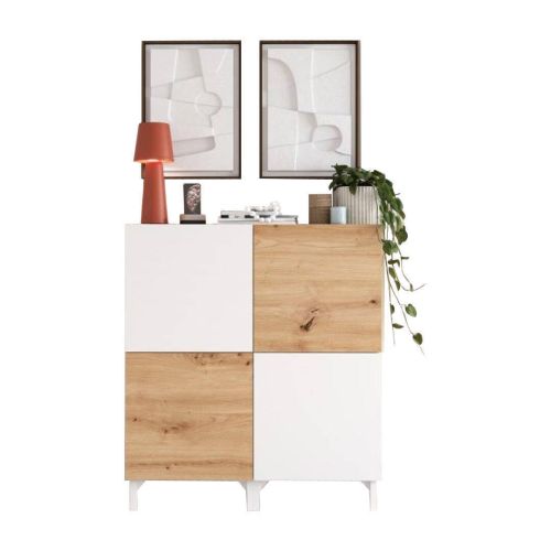 Recibidor 100 cm Acabado Artisan-Blanco Nº 233