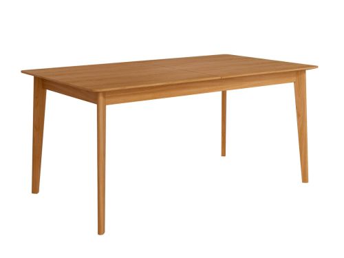 Mesa de Comedor Extensible de Madera Roble y Sobre Biselado de 25 mm 140-180 cm AURA