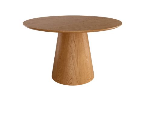 Mesa comedor fija redonda roble biselado 120 cm NAMIB