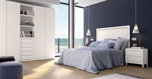 Conjunto de Dormitorio JORDAN EVO Acabado Soul blanco y Blanco lined Nº 16