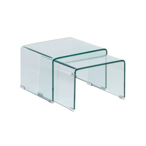 Mesa Nido de Cristal Templado con Diseño Minimalista