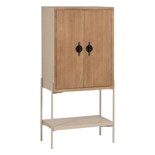 Armario Blanco-Natural Madera de Paulonia y Fresno 611314