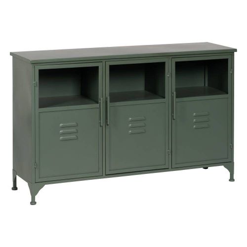 Aparador Verde Mental de Metal-Cristal 611362