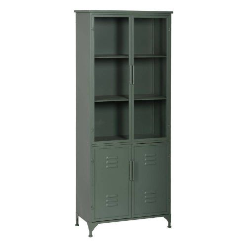 Vitrina Verde Menta de Metal-Cristal 611363