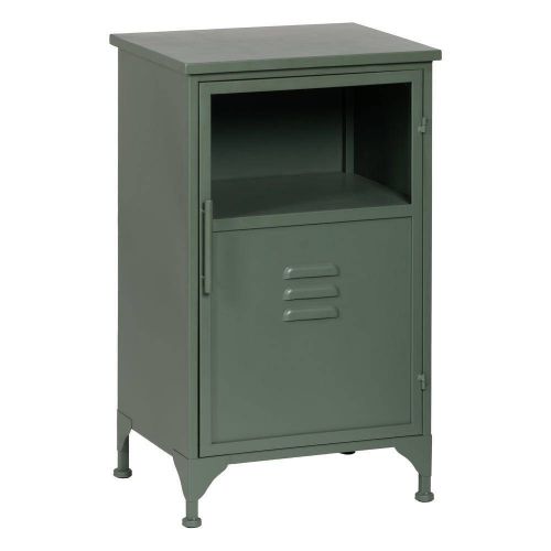 Mueble Auxiliar Pequeño Verde Menta de Metal-Cristal 611365