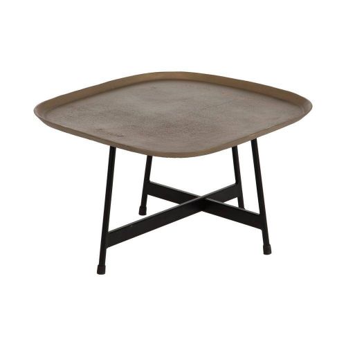 Mesa de Centro en Metal Oro y Negro para Salón 61 cm 612815