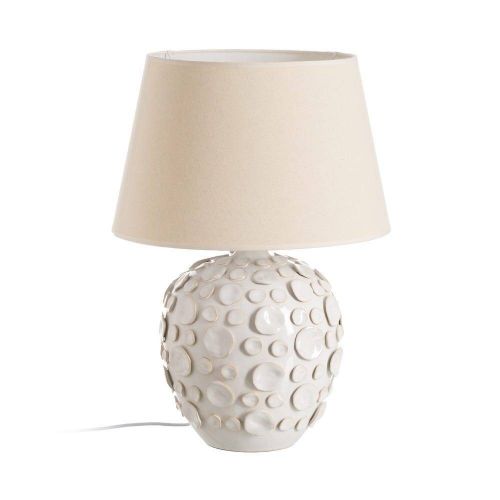 Lampara de Mesa Blanco 58 cm de Cerámica 614829