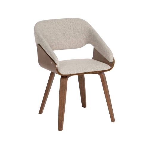 Silla de Madera y Tejido Color Marrón-Gris 614600