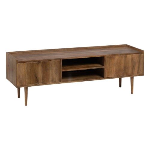 Mueble de TV Salón Estructura Madera de Mango Natural 607872