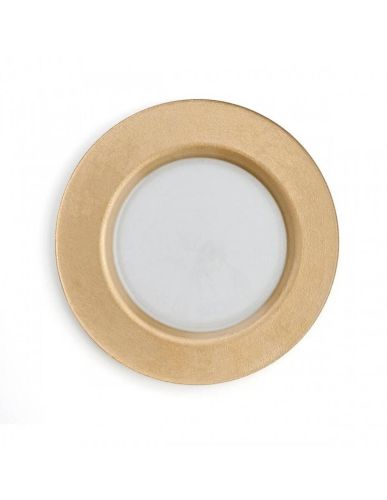 Plato de Presentación con Ala Oro Modelo Textura