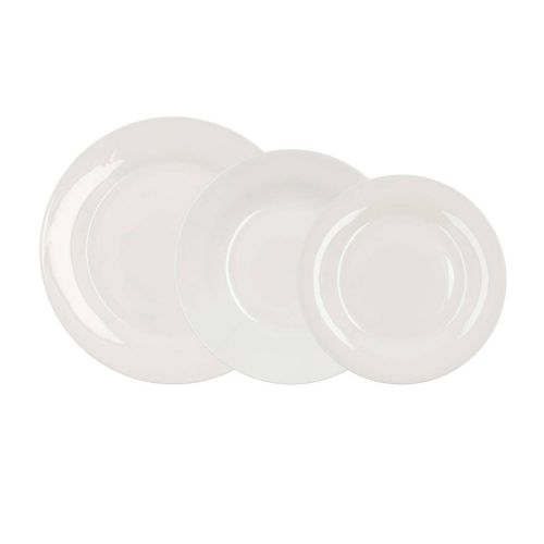 Set de 18 Platos de Cerámica Lis Bidasoa QUID Color Blanco 7709047