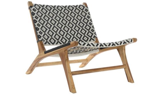 Butaca de Madera Teca-PVC con Diseño MB-177834