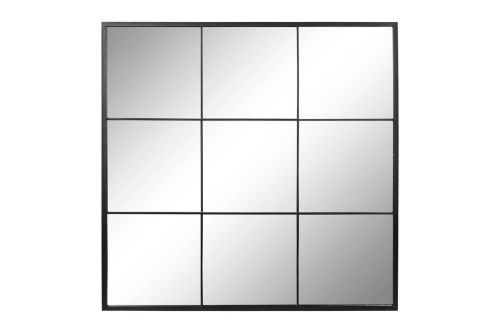 Espejo de Hierro Cristal Negro 90x2x90 195696