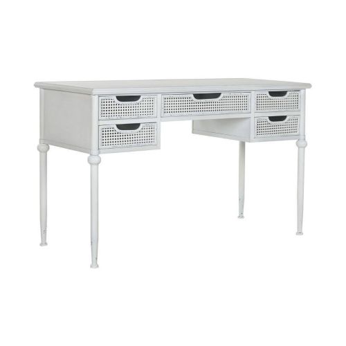 Escritorio Vintage Blanco Metálico con Cinco Cajones Inferiores MB-212462