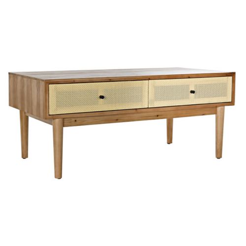 Mesa de Centro de Abeto y Ratán MB-193517
