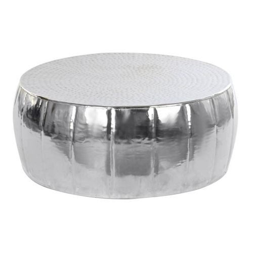 Mesa de Centro de Metal Plateada MB-194883