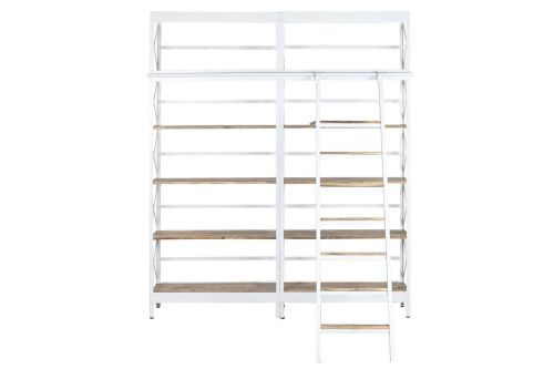 Estanteria con Escalera Metal-Madera de Mango 220 cm MB-218893