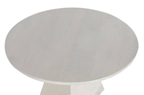 Mesa de Centro de Madera de Mango Blanca MB-213346