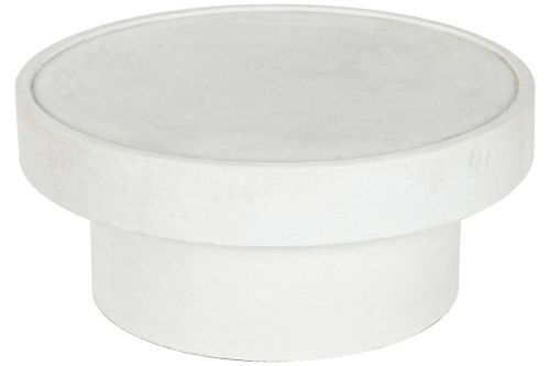 Mesa de Centro de MDF Acabado Rugoso Blanco MB-216610