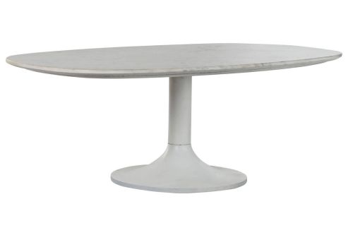 Mesa de Centro Metal-Mármol 120x39 cm Blanco MB-213351