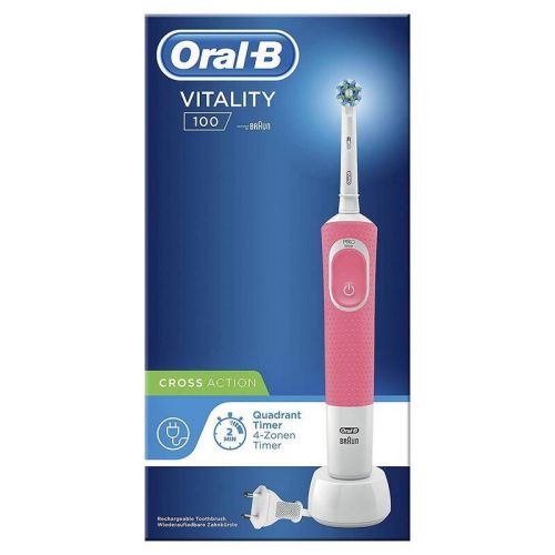 Cepillo Dental BRAUN D100 Vitality Cross Action rosa