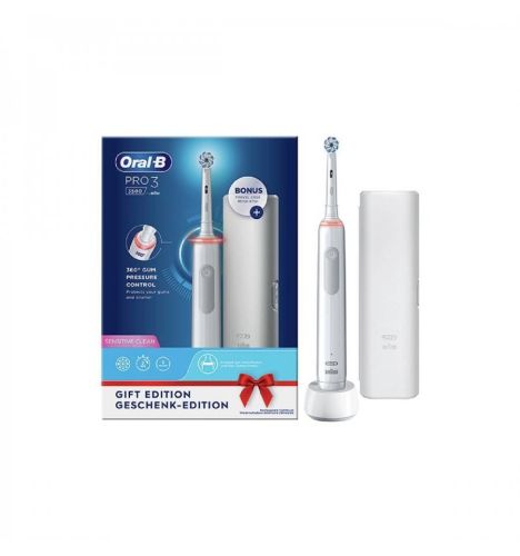 Cepillo Dental Eléctrico BRAUN Oral B PRO 3500 blanco+ estuche