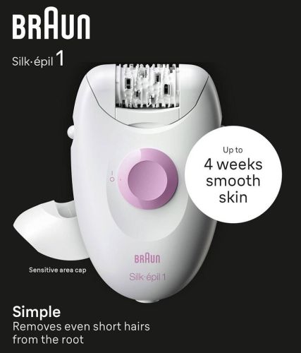 Depiladora Silk épil 1 Rosa-Blanca BRAUN SE1-010
