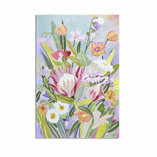 Cuadro Óleo Sobre Lienzo de Flores Coloridas 81-441
