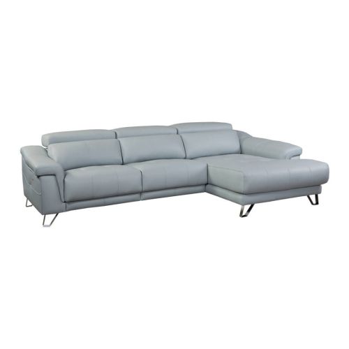 Sofá Chaise Longue Relax Eléctrico Tapizado en Piel MIRELLA