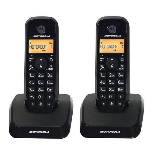 Pack de 2 Telefonos Inalambricos MOTOROLA S1202 DUO en color negro