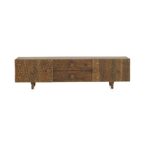 Mueble de TV con Diseño Geométrico Oriental 10694