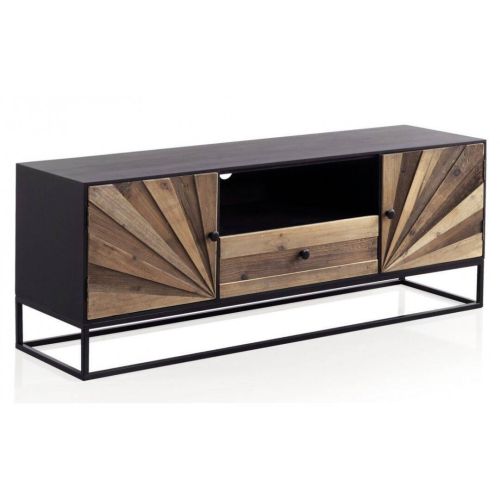 Mueble para TV de madera Laminada con 2 Puertas y 1 Cajón GABAR 10223