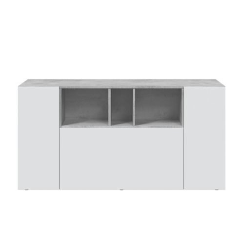 Aparador Artik cemento blanco y madera 016673l