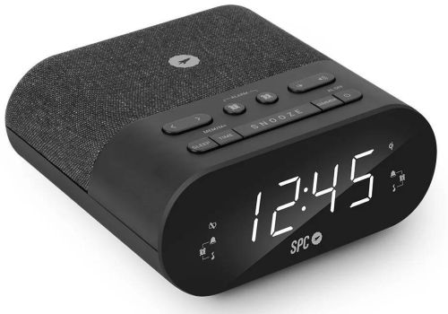 RADIO SPC RELOJ FRODI QI DESPERTADOR CON BASE DE CARGA MOVIL INALAMBRICA 4587N